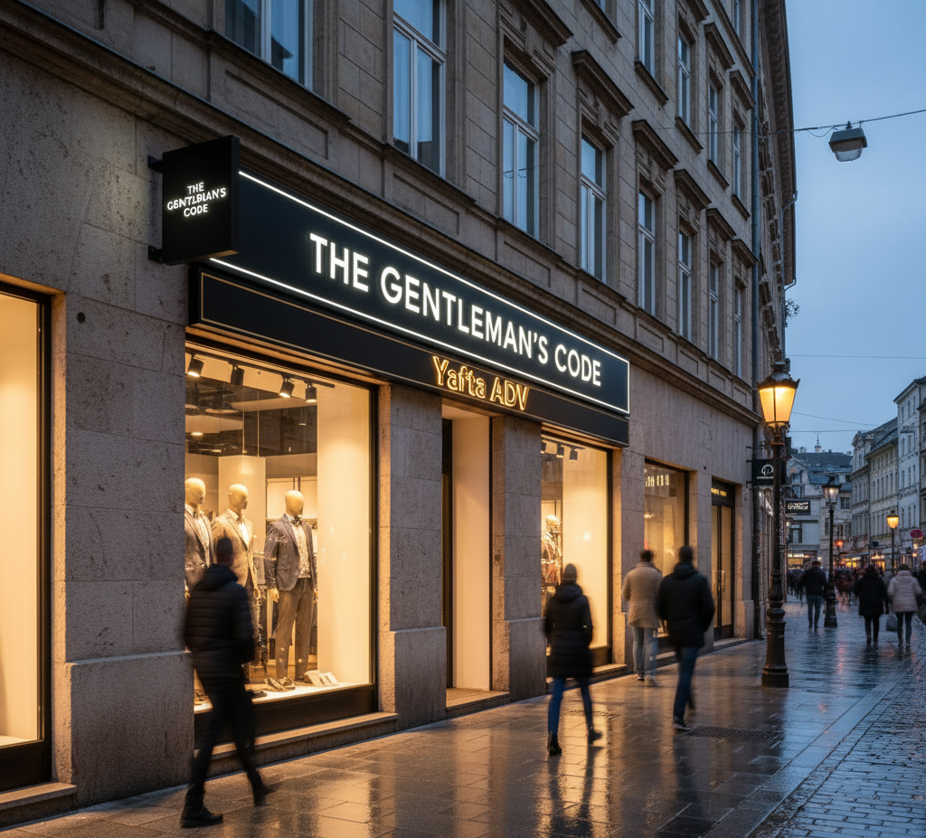 واجهة متجر ملابس رجالي